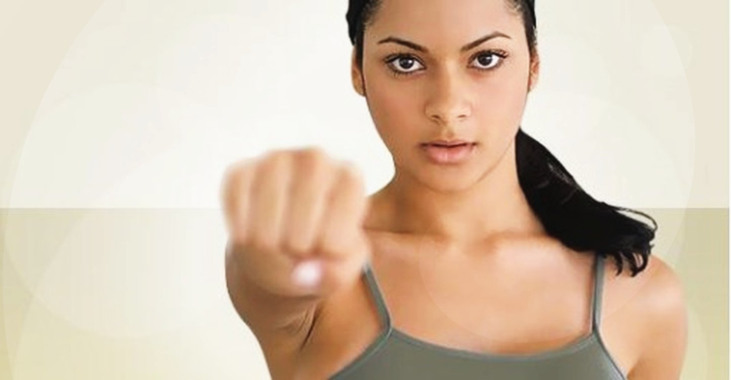 Woman in a Self Defense Course