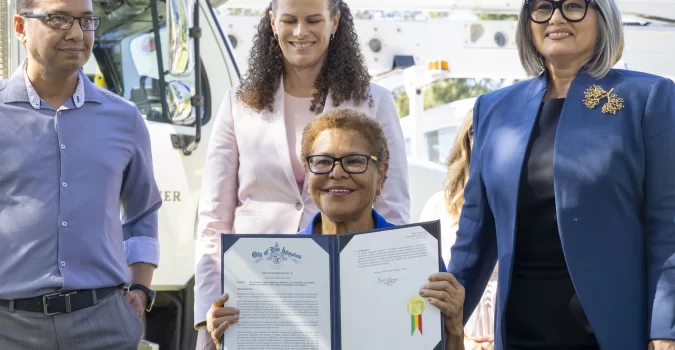 Mayor Bass Launches Historic Solar Street Light Initiative