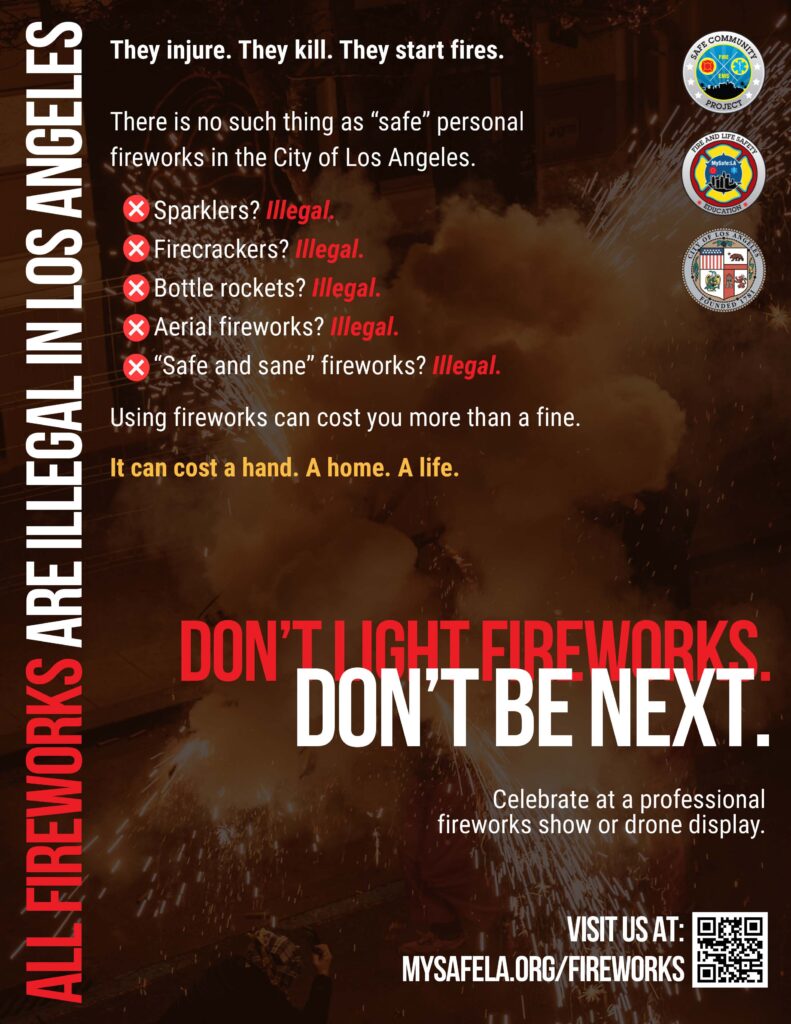 Fireworks Warning Flyer